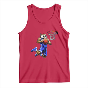 Funny Wildcat Dunking Basketball Tank Top Gift For Sports Fan TS12 Red Print Your Wear