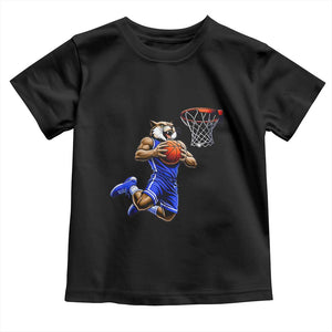 Funny Wildcat Dunking Basketball Toddler T Shirt Gift For Sports Fan TS12 Black Print Your Wear
