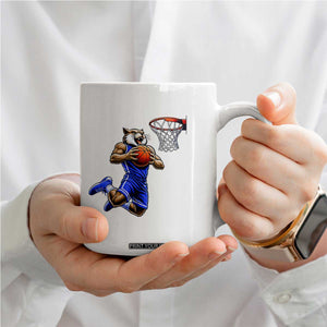 Funny Wildcat Dunking Basketball Coffee Mug Gift For Sports Fan TS12 Print Your Wear