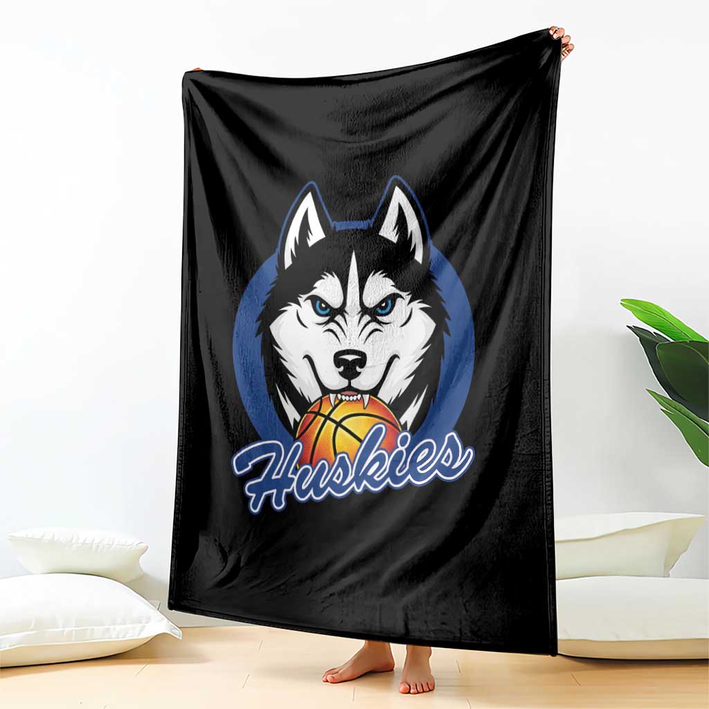 Cool Siberian Husky Basketball Throw Blanket Gift For Dog Lovers TS12 Print Your Wear