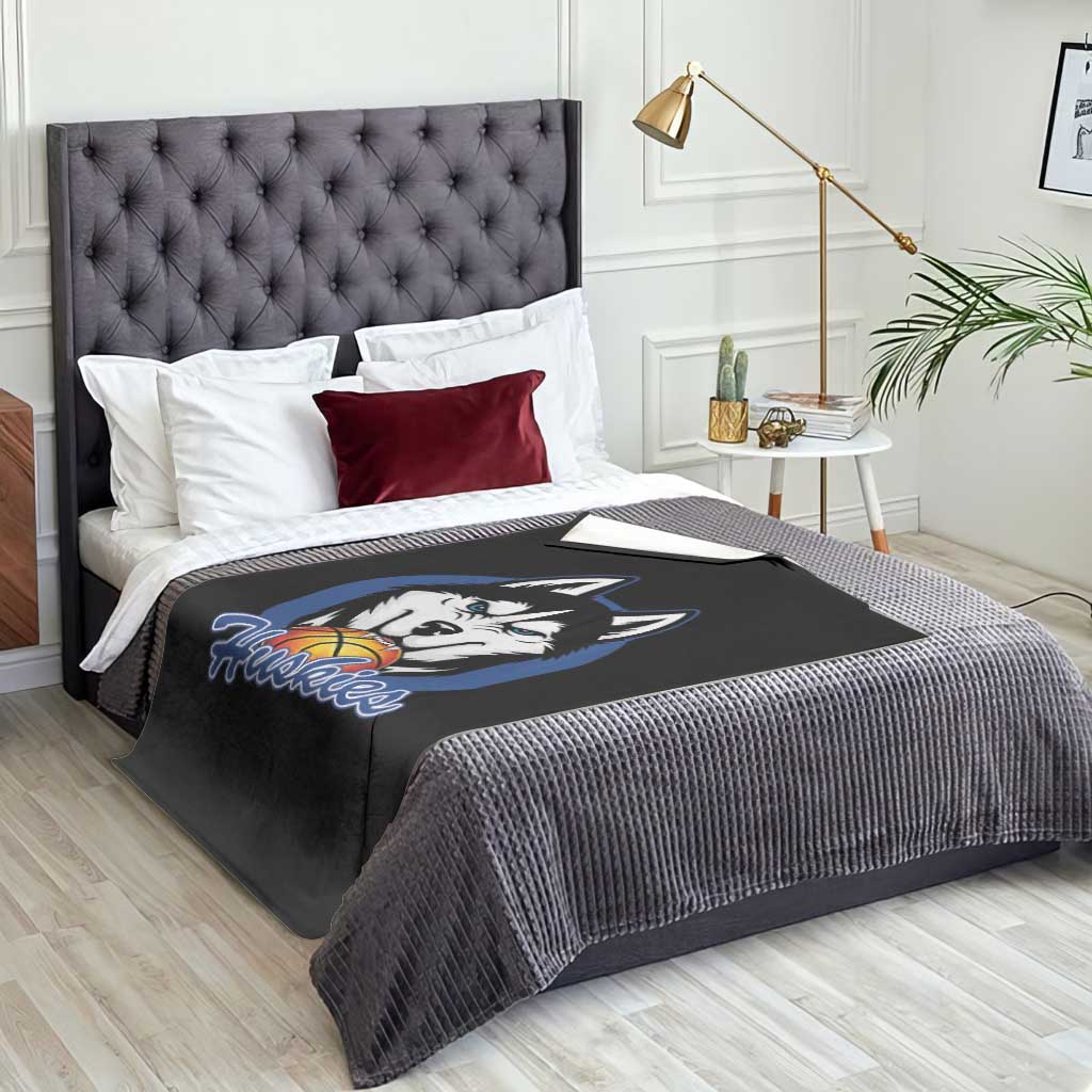 Cool Siberian Husky Basketball Throw Blanket Gift For Dog Lovers TS12 Print Your Wear