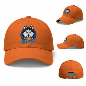 Cool Siberian Husky Basketball Baseball Cap Gift For Dog Lovers TS12 Baseball Cap Universal Fit Orange Print Your Wear