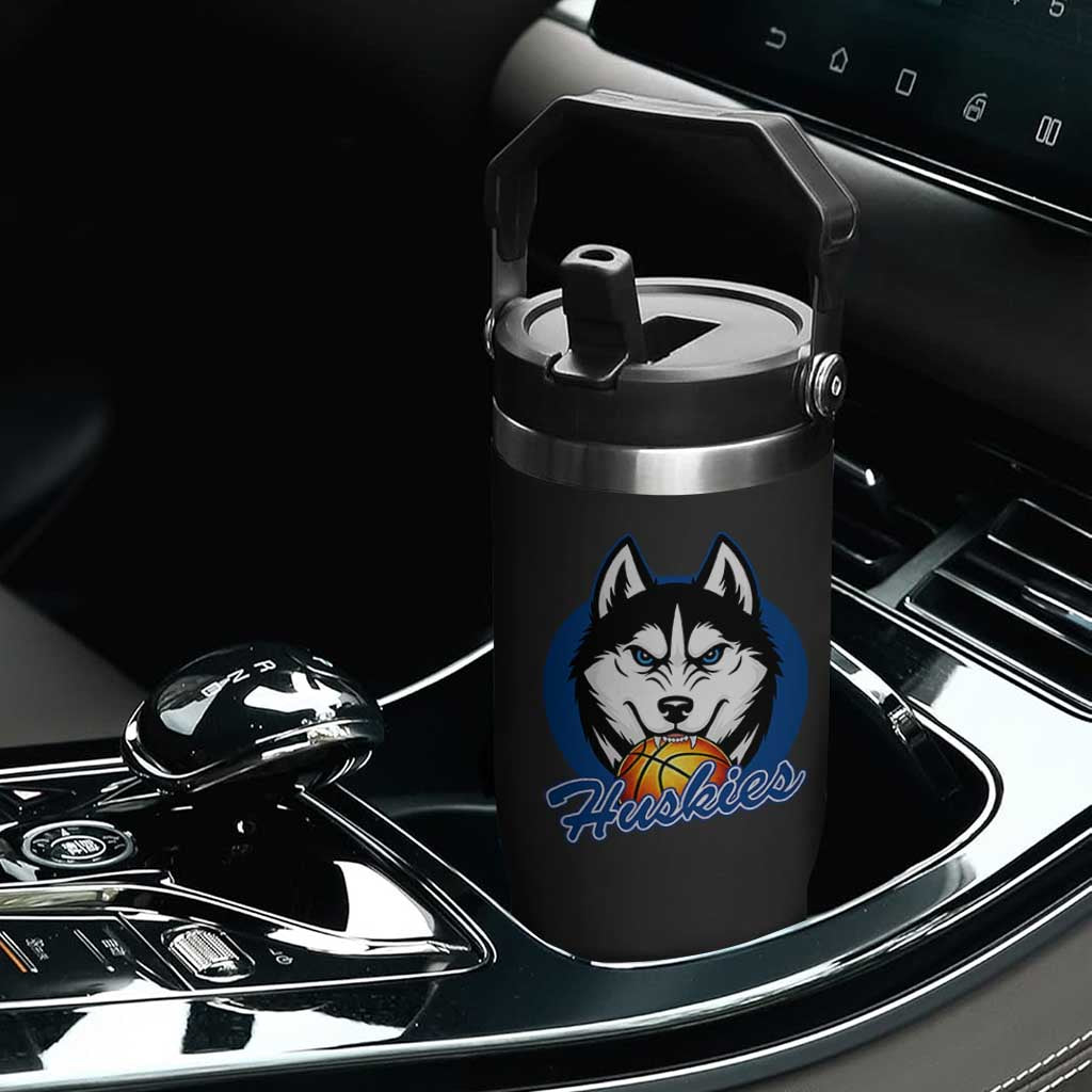 Cool Siberian Husky Basketball Flip Straw Tumbler Gift For Dog Lovers TS12 Print Your Wear