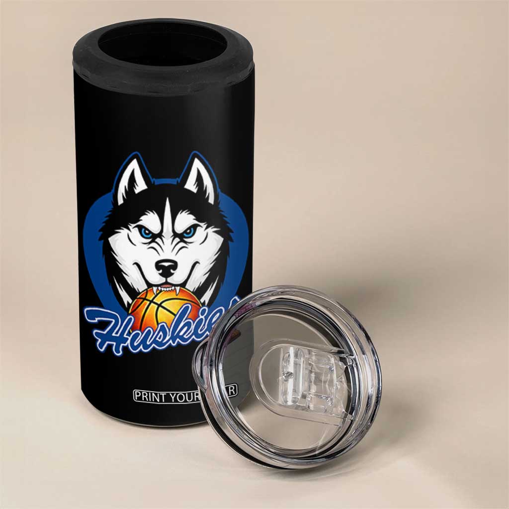 Cool Siberian Husky Basketball 4 in 1 Can Cooler Tumbler Gift For Dog Lovers TS12 Print Your Wear