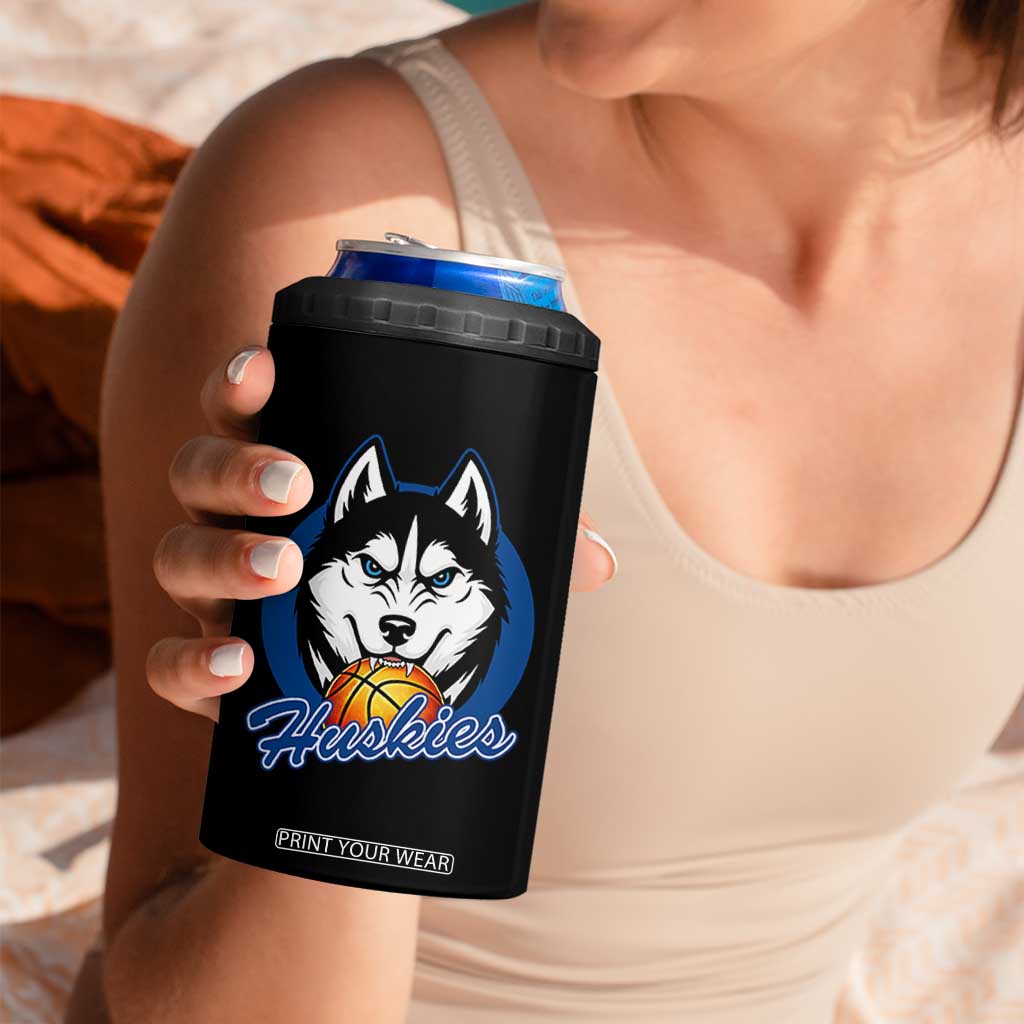 Cool Siberian Husky Basketball 4 in 1 Can Cooler Tumbler Gift For Dog Lovers TS12 Print Your Wear