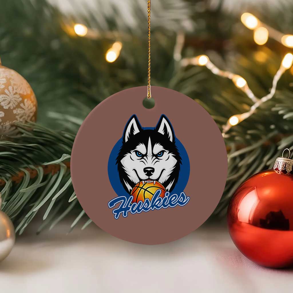 Cool Siberian Husky Basketball Ceramic Ornament Gift For Dog Lovers TS12 1pc Mocha Print Your Wear