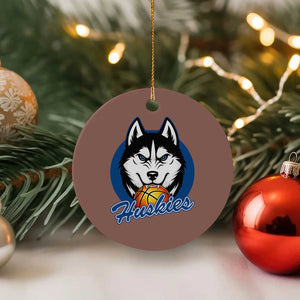 Cool Siberian Husky Basketball Ceramic Ornament Gift For Dog Lovers TS12 1pc Mocha Print Your Wear