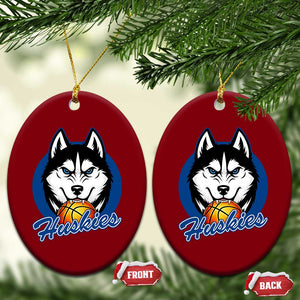 Cool Siberian Husky Basketball Ceramic Ornament Gift For Dog Lovers TS12 Print Your Wear