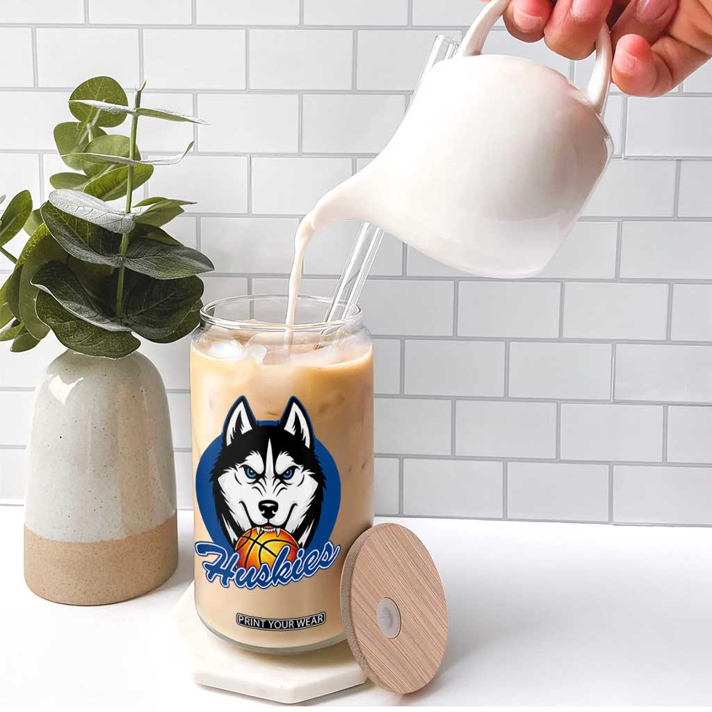Cool Siberian Husky Basketball Glass Can Gift For Dog Lovers TS12 Print Your Wear