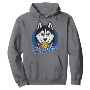 Cool Siberian Husky Basketball Hoodie Gift For Dog Lovers TS12 Charcoal Print Your Wear