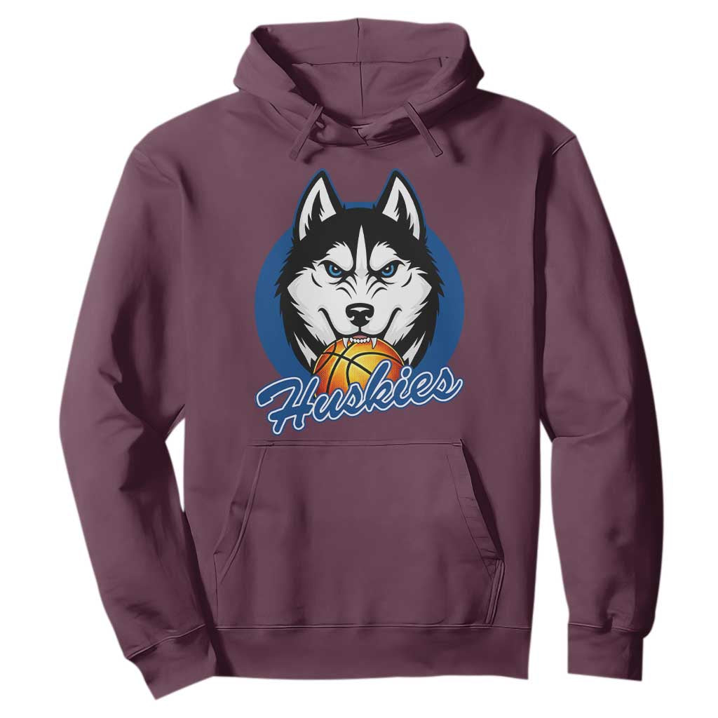 Cool Siberian Husky Basketball Hoodie Gift For Dog Lovers TS12 Maroon Print Your Wear