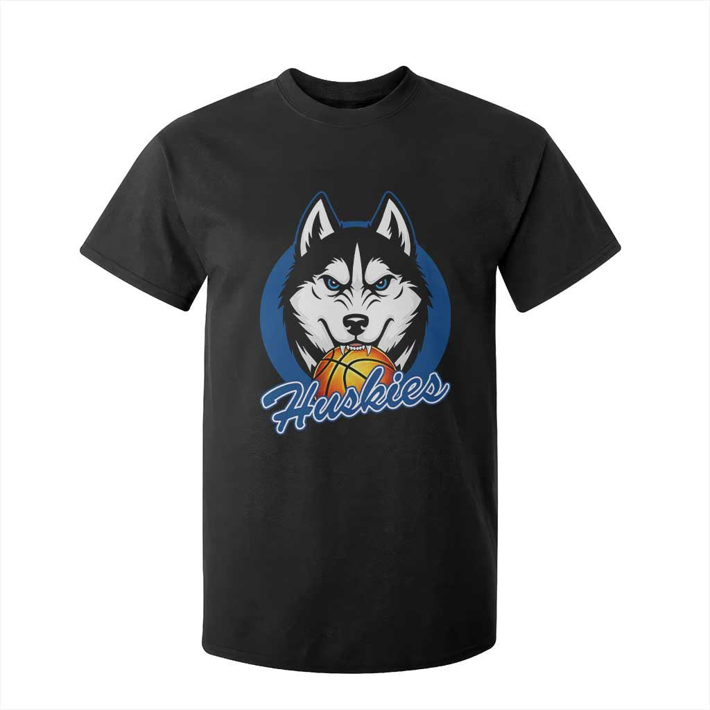 Cool Siberian Husky Basketball T Shirt For Kid Gift For Dog Lovers TS12 Black Print Your Wear