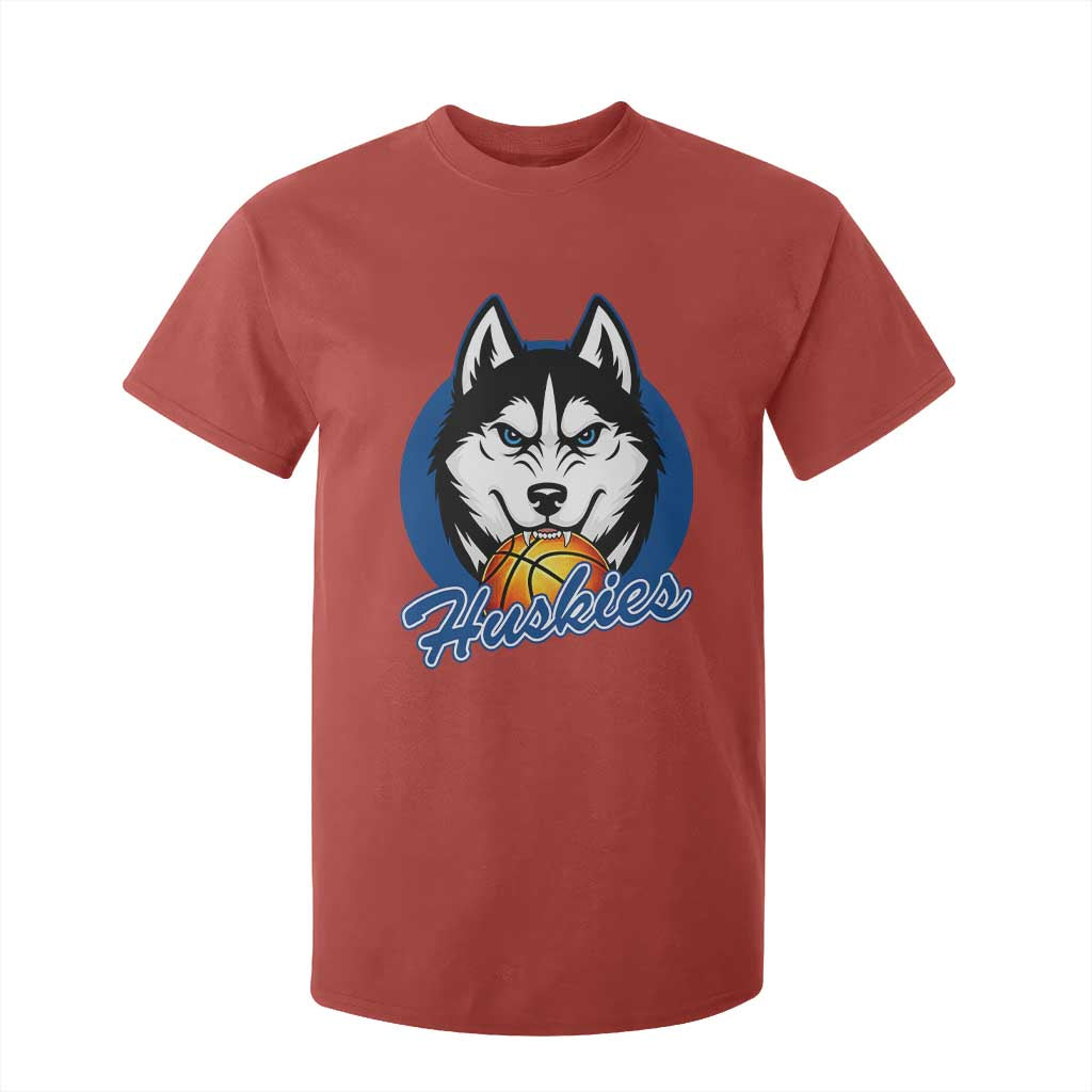 Cool Siberian Husky Basketball T Shirt For Kid Gift For Dog Lovers TS12 Red Print Your Wear