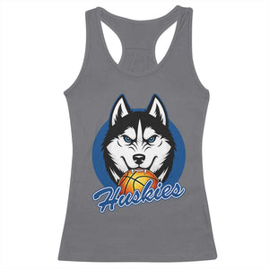 Cool Siberian Husky Basketball Racerback Tank Top Gift For Dog Lovers TS12 Charcoal Print Your Wear