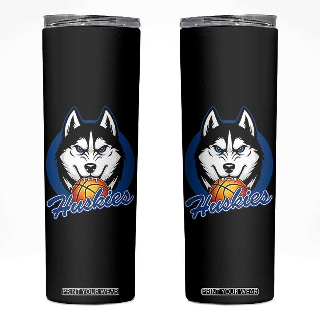 Cool Siberian Husky Basketball Skinny Tumbler Gift For Dog Lovers TS12 Black Print Your Wear
