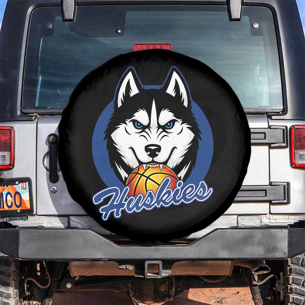 Cool Siberian Husky Basketball Spare Tire Cover Gift For Dog Lovers TS12 No hole Black Print Your Wear