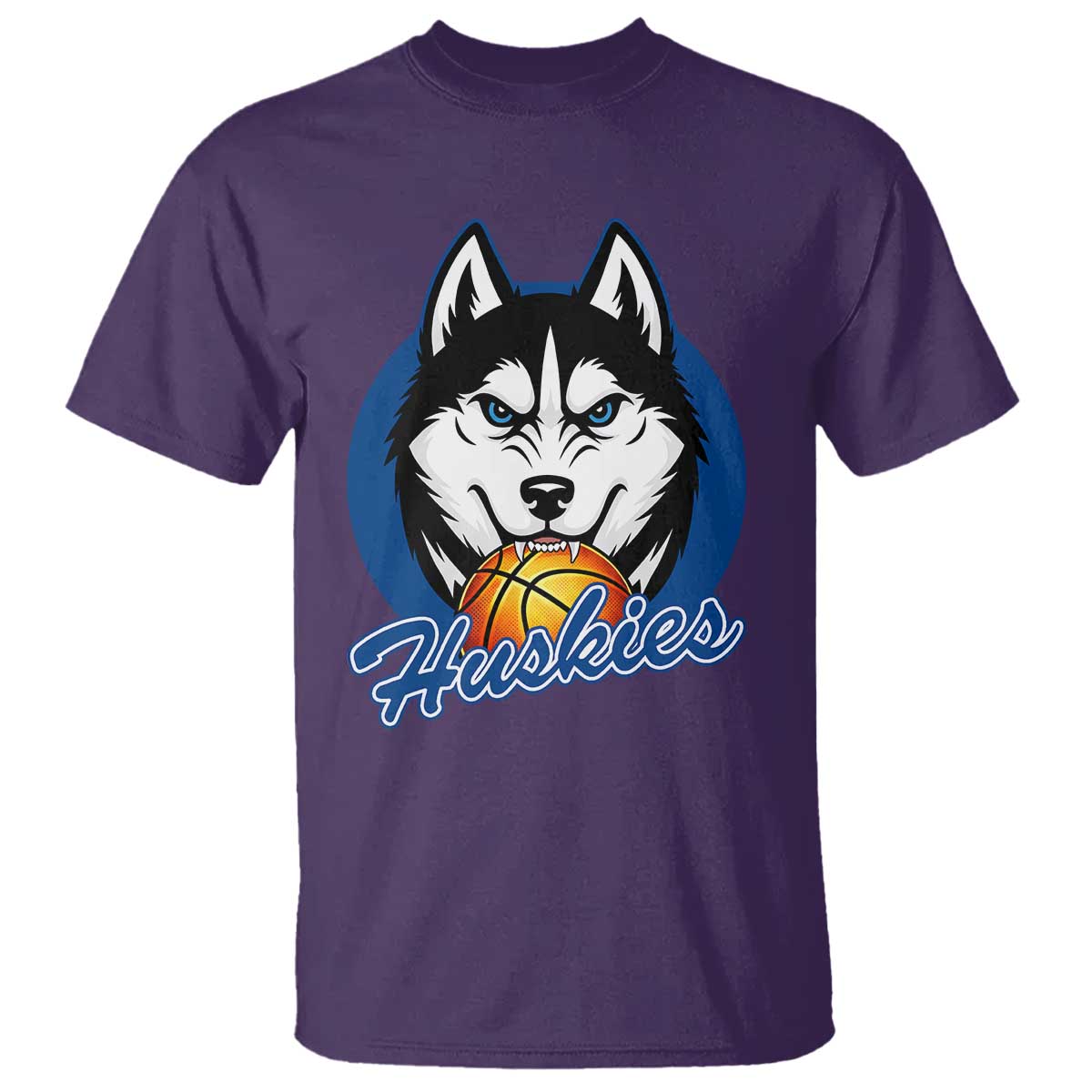 Cool Siberian Husky Basketball T Shirt Gift For Dog Lovers TS12 Purple Print Your Wear