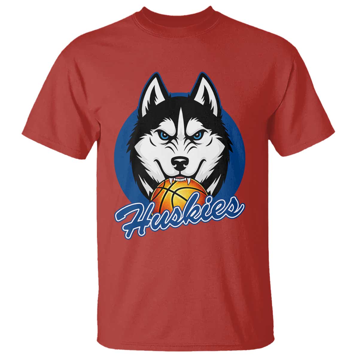 Cool Siberian Husky Basketball T Shirt Gift For Dog Lovers TS12 Red Print Your Wear