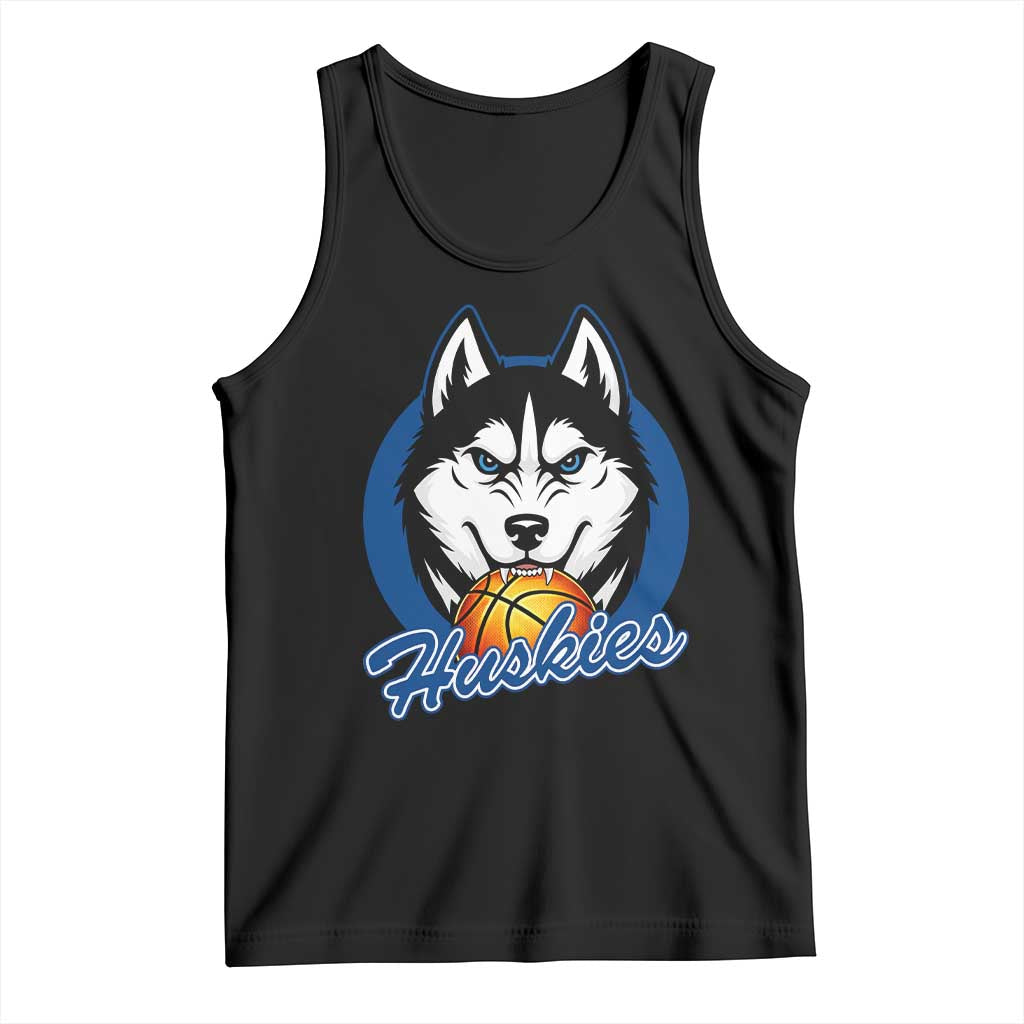 Cool Siberian Husky Basketball Tank Top Gift For Dog Lovers TS12 Black Print Your Wear