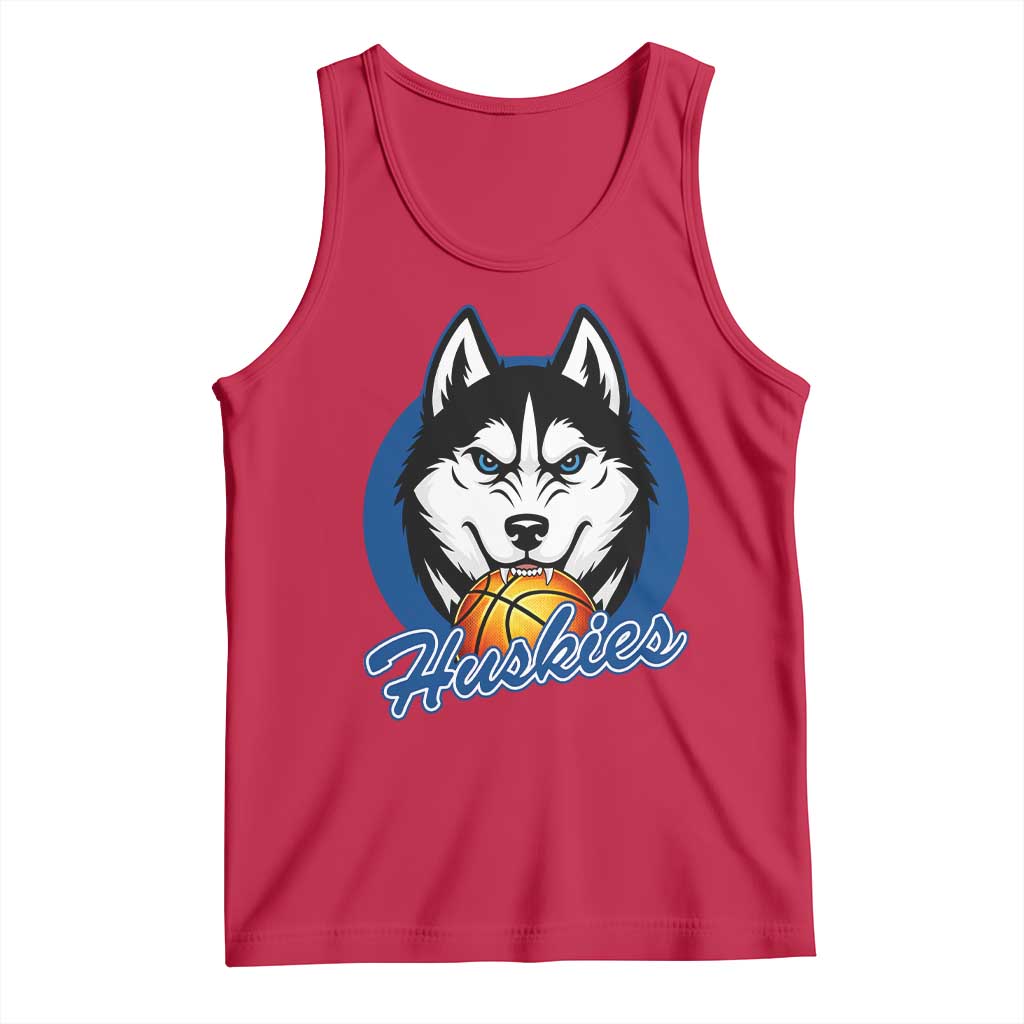 Cool Siberian Husky Basketball Tank Top Gift For Dog Lovers TS12 Red Print Your Wear
