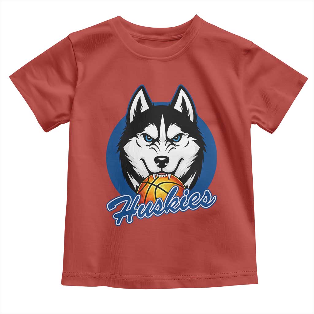 Cool Siberian Husky Basketball Toddler T Shirt Gift For Dog Lovers TS12 Red Print Your Wear