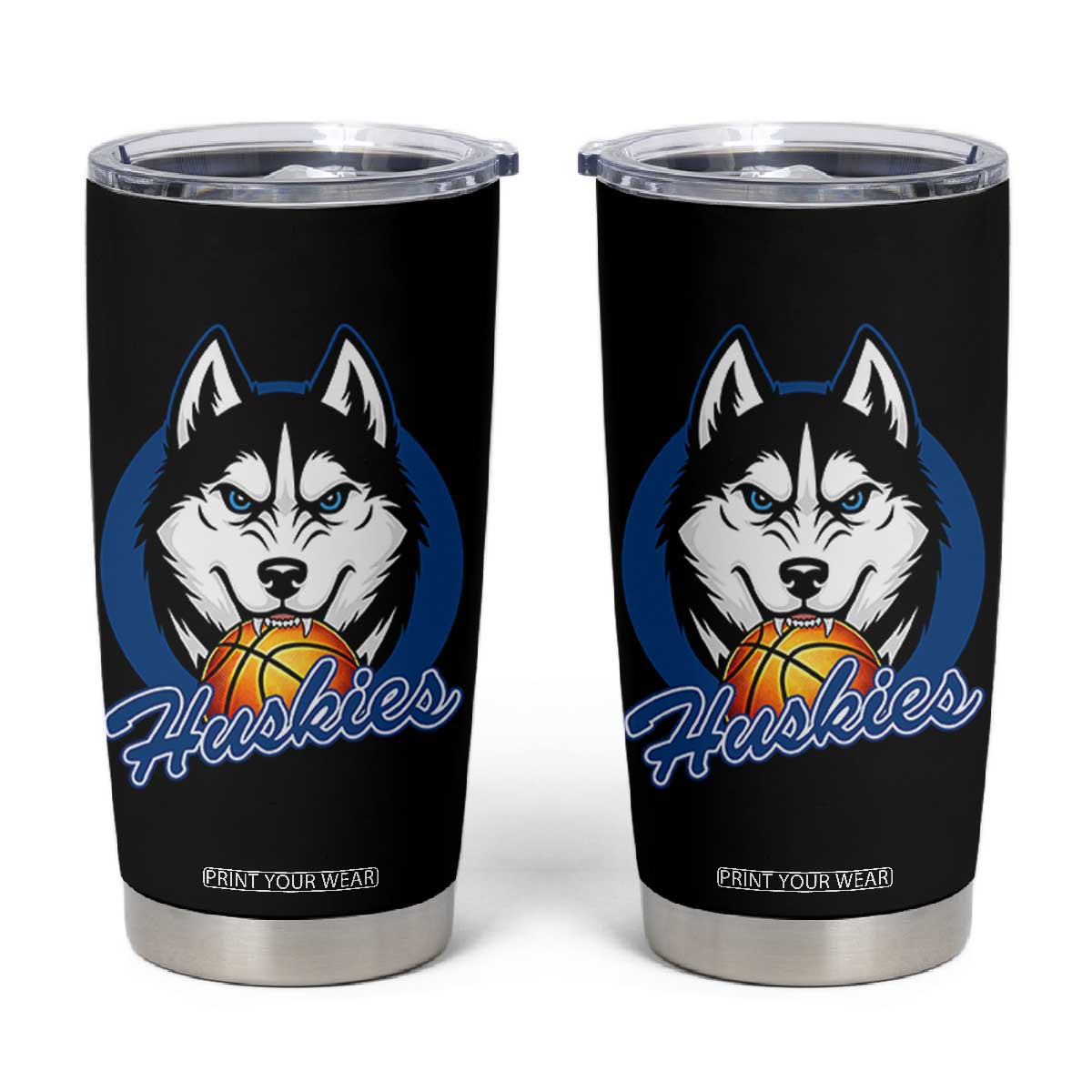 Cool Siberian Husky Basketball Tumbler Cup Gift For Dog Lovers TS12 Black Print Your Wear