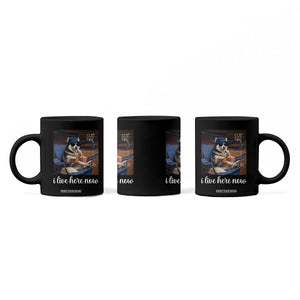 Funny Sarcastic Husky Basketball Coffee Mug I Live Here Now TS12 Print Your Wear