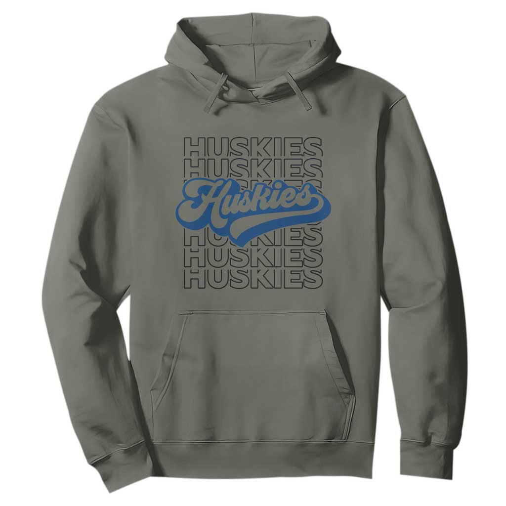 Proud Siberian Husky Fan Hoodie Sports Dog Lover TS12 Military Green Print Your Wear