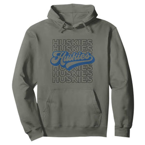 Proud Siberian Husky Fan Hoodie Sports Dog Lover TS12 Military Green Print Your Wear
