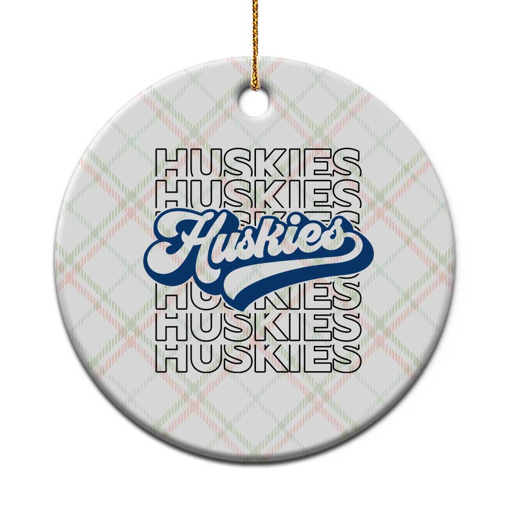 Proud Siberian Husky Fan Ceramic Ornament Sports Dog Lover TS12 1pc Christmas Plaid Print Your Wear