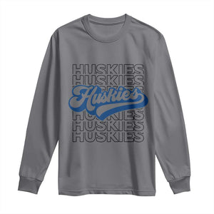 Proud Siberian Husky Fan Long Sleeve Shirt Sports Dog Lover TS12 Charcoal Print Your Wear