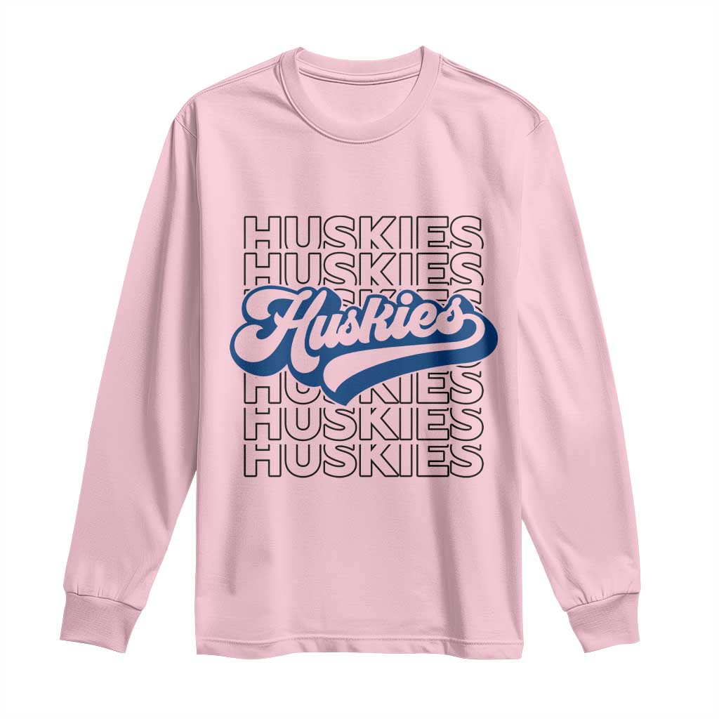 Proud Siberian Husky Fan Long Sleeve Shirt Sports Dog Lover TS12 Light Pink Print Your Wear