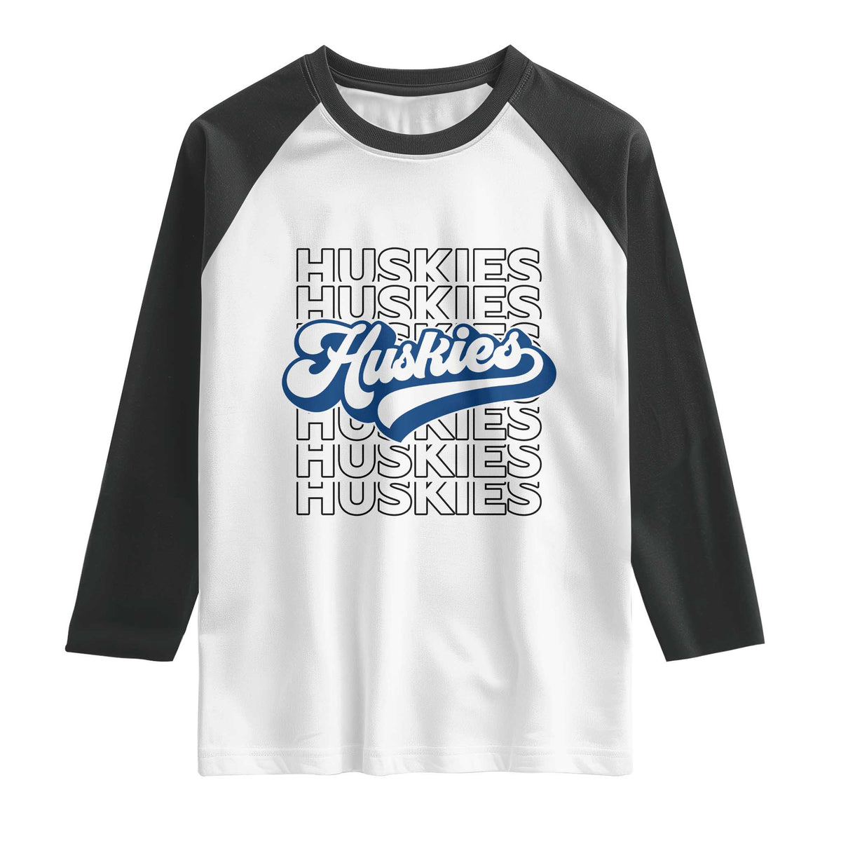 Proud Siberian Husky Fan Raglan Shirt Sports Dog Lover TS12 White Black Print Your Wear