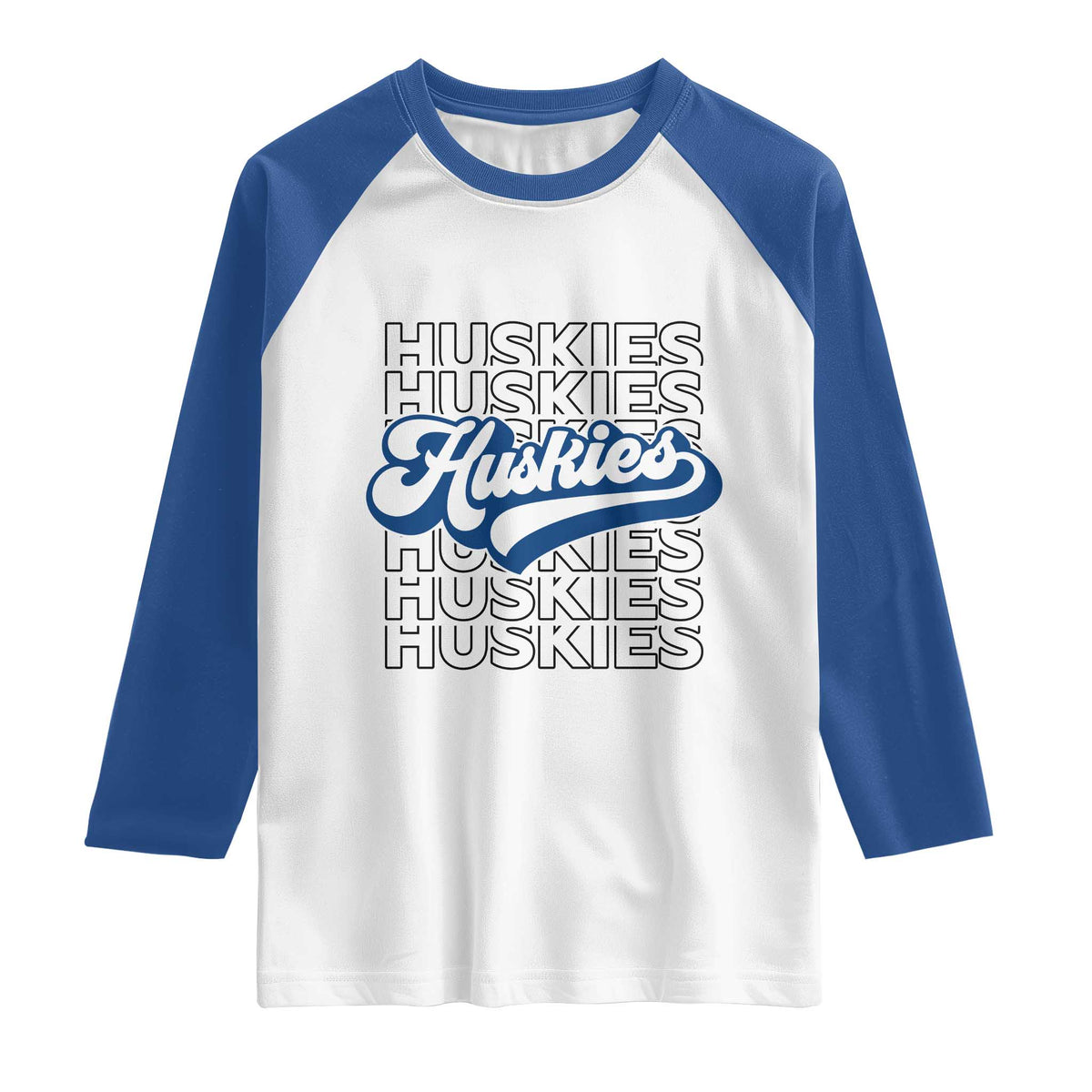 Proud Siberian Husky Fan Raglan Shirt Sports Dog Lover TS12 White Royal Print Your Wear