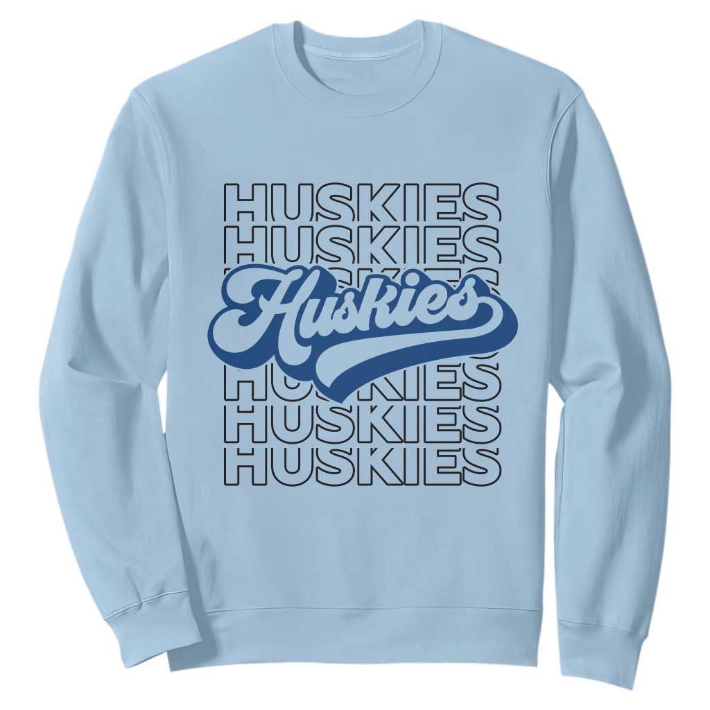 Proud Siberian Husky Fan Sweatshirt Sports Dog Lover TS12 Light Blue Print Your Wear