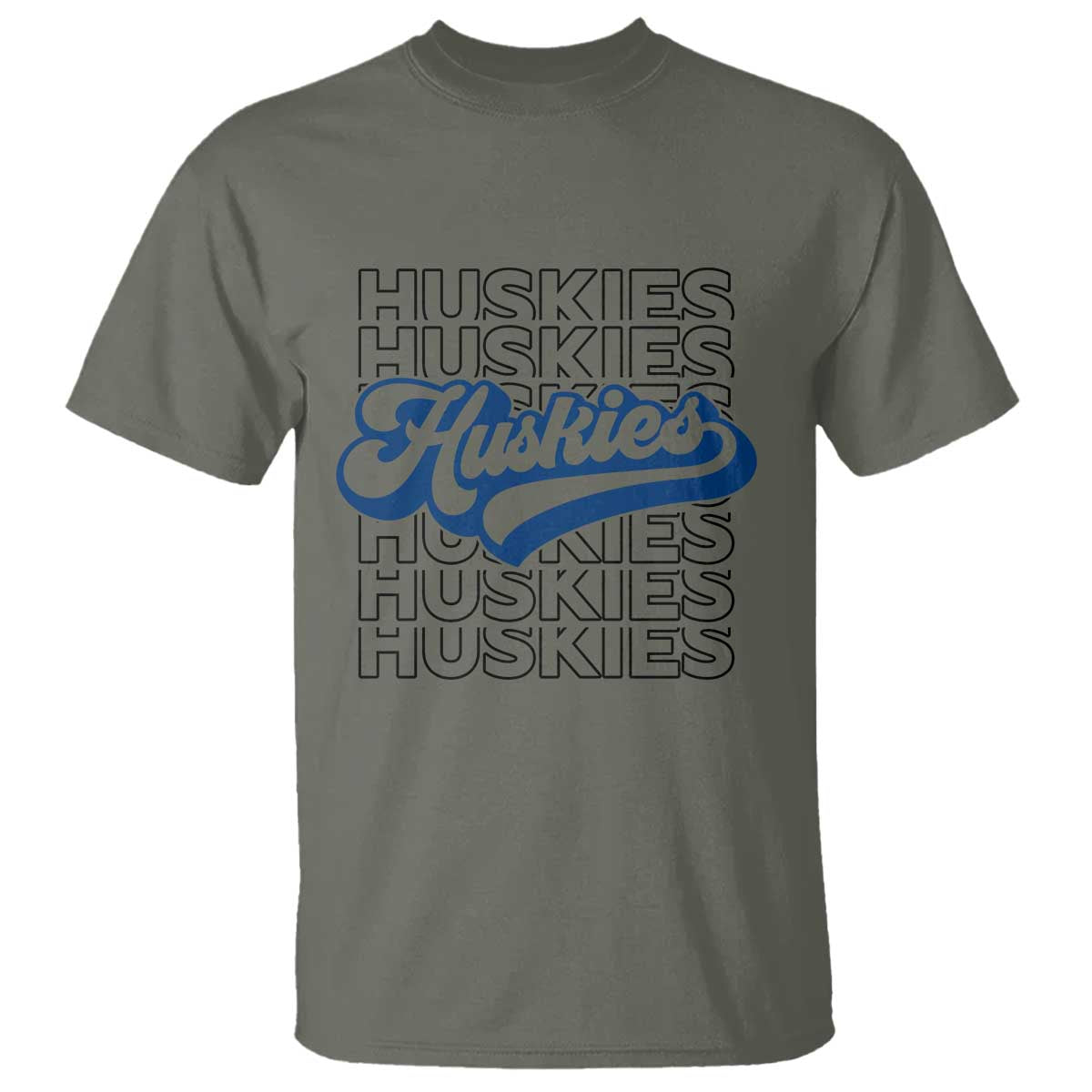 Proud Siberian Husky Fan T Shirt Sports Dog Lover TS12 Military Green Print Your Wear
