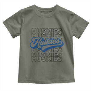 Proud Siberian Husky Fan Toddler T Shirt Sports Dog Lover TS12 Military Green Print Your Wear