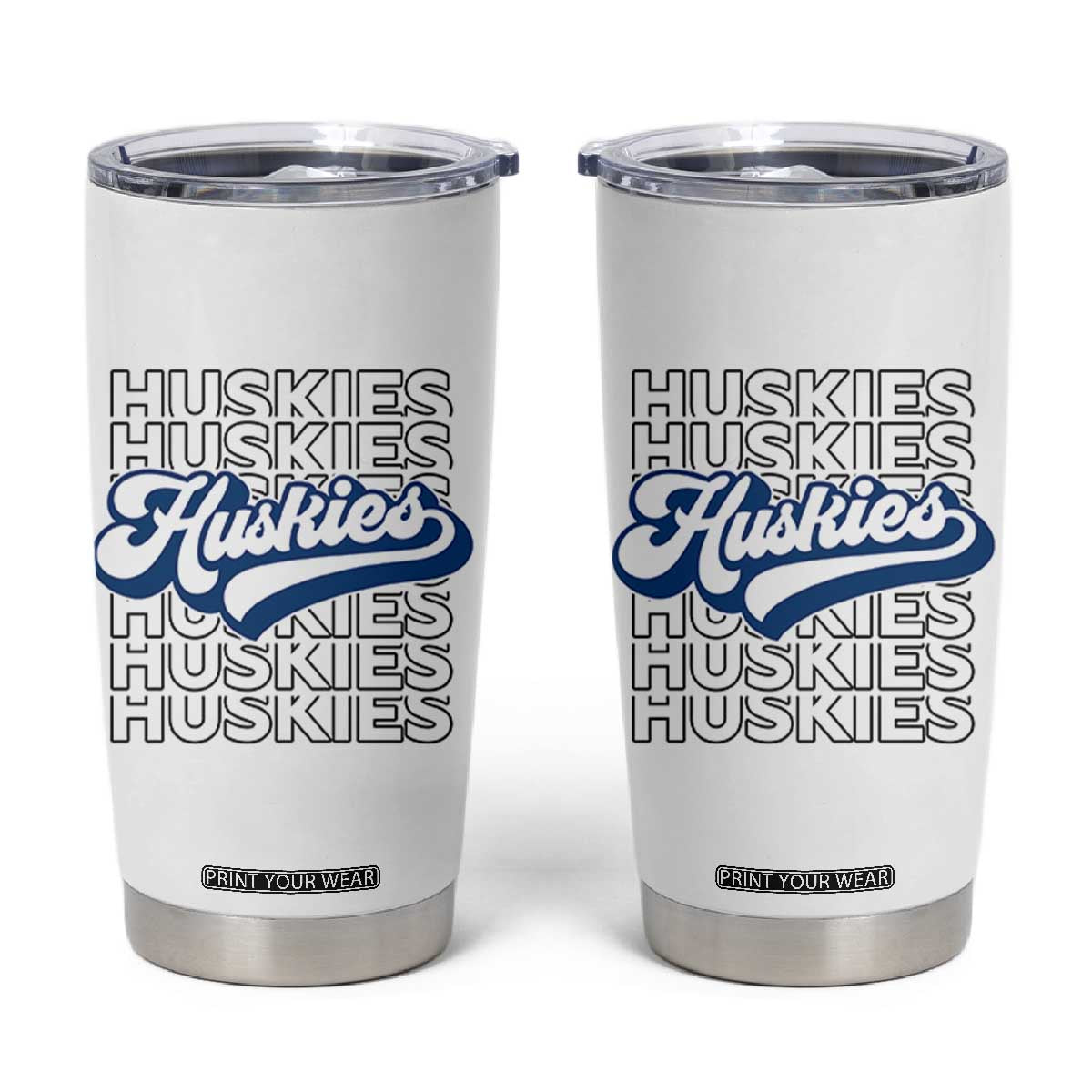 Proud Siberian Husky Fan Tumbler Cup Sports Dog Lover TS12 White Print Your Wear