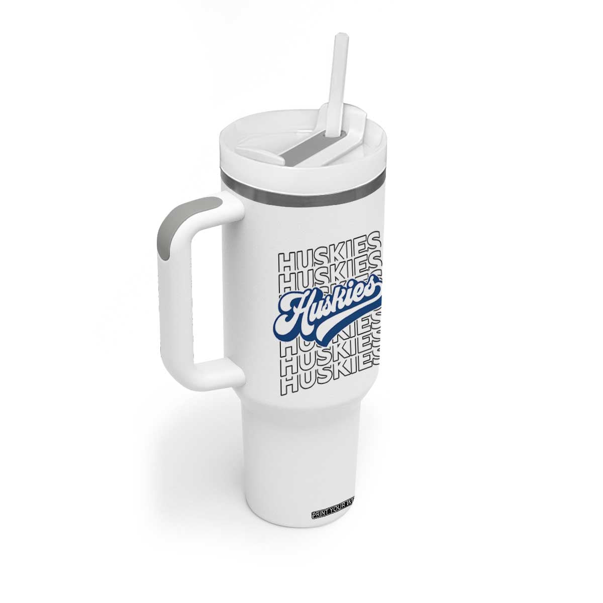 Proud Siberian Husky Fan Tumbler With Handle Sports Dog Lover TS12 Print Your Wear