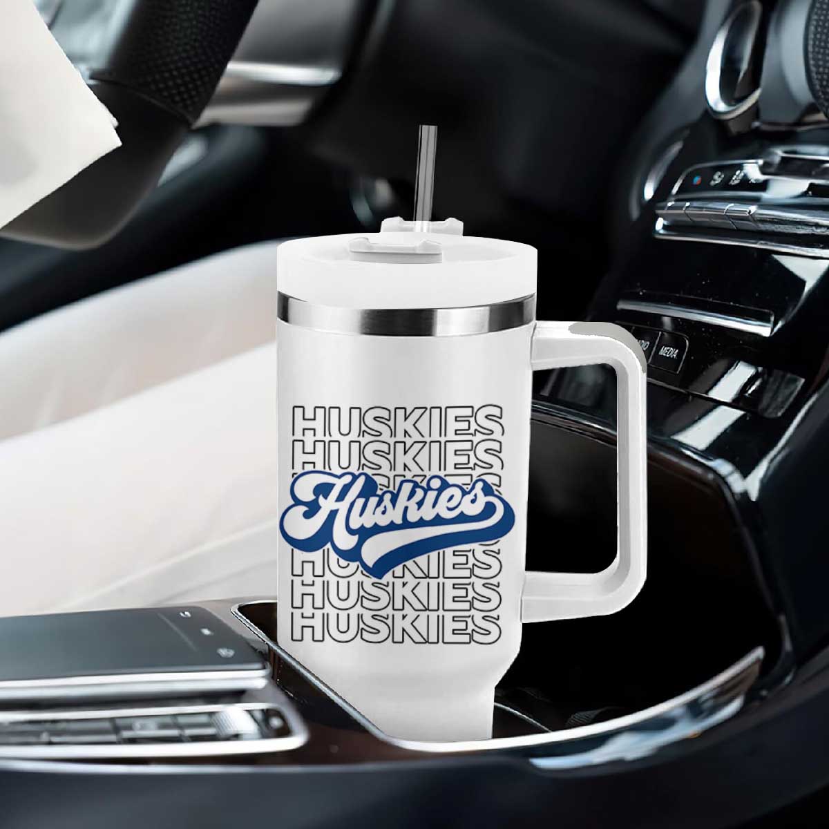 Proud Siberian Husky Fan Tumbler With Handle Sports Dog Lover TS12 Print Your Wear