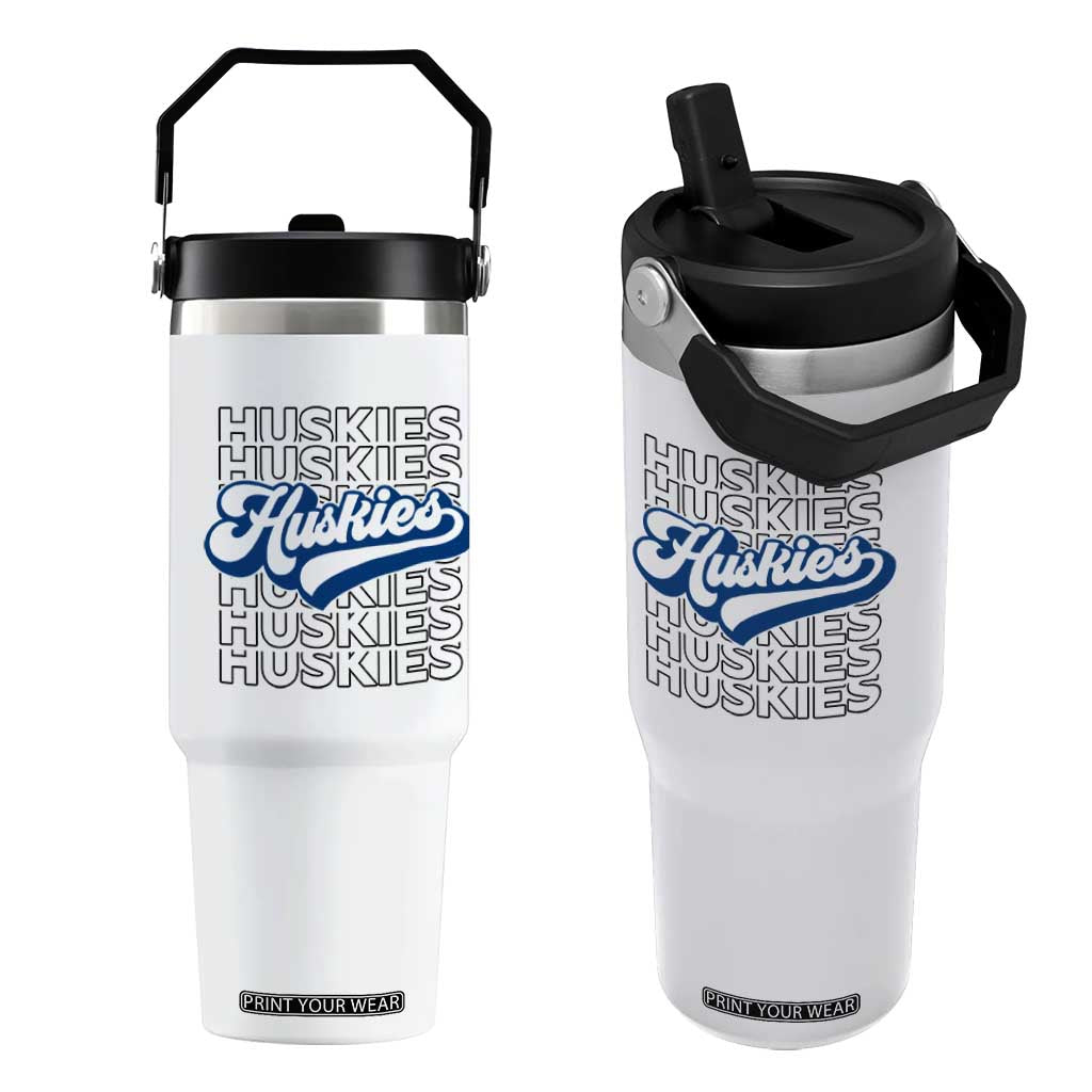 Proud Siberian Husky Fan Flip Straw Tumbler Sports Dog Lover TS12 One Size: 30 oz White Print Your Wear