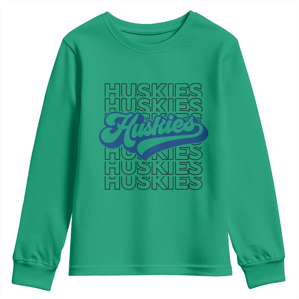 Proud Siberian Husky Fan Youth Sweatshirt Sports Dog Lover TS12 Irish Green Print Your Wear