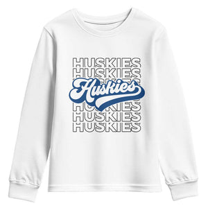 Proud Siberian Husky Fan Youth Sweatshirt Sports Dog Lover TS12 White Print Your Wear