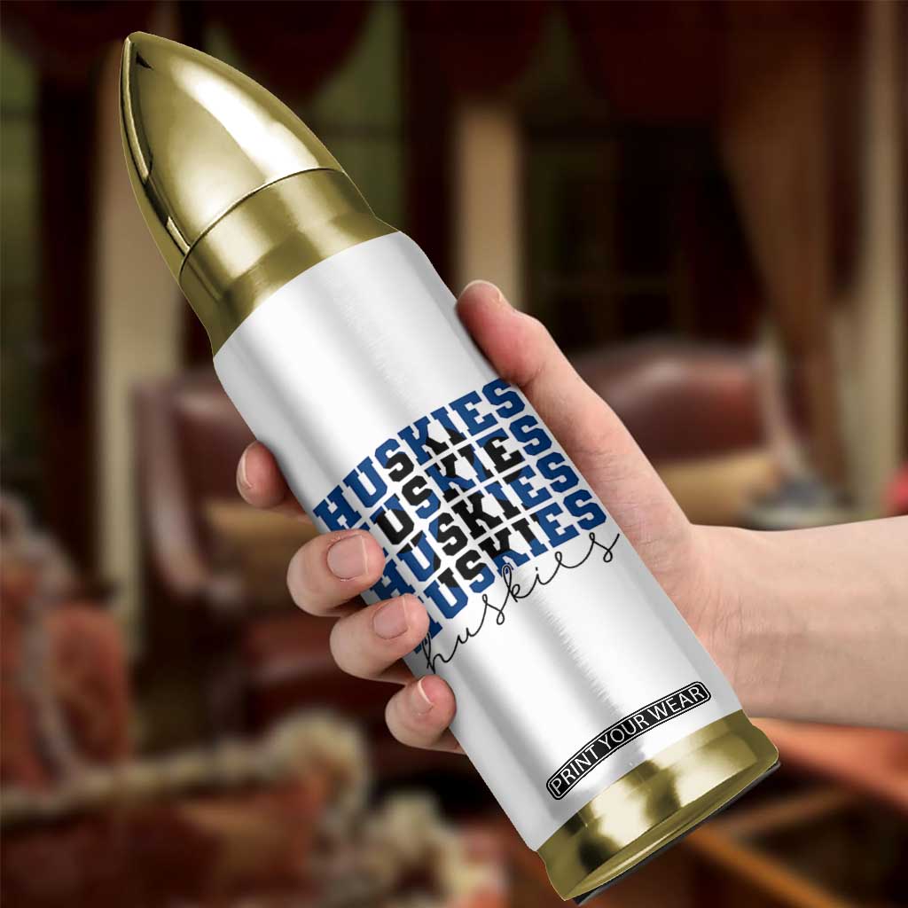 Husky Fan Paw Inset Bullet Tumbler Team Pride School Spirit TS12 Print Your Wear