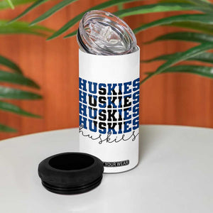 Husky Fan Paw Inset 4 in 1 Can Cooler Tumbler Team Pride School Spirit TS12 Print Your Wear
