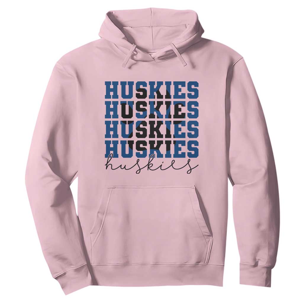Husky Fan Paw Inset Hoodie Team Pride School Spirit TS12 Light Pink Print Your Wear