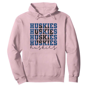 Husky Fan Paw Inset Hoodie Team Pride School Spirit TS12 Light Pink Print Your Wear