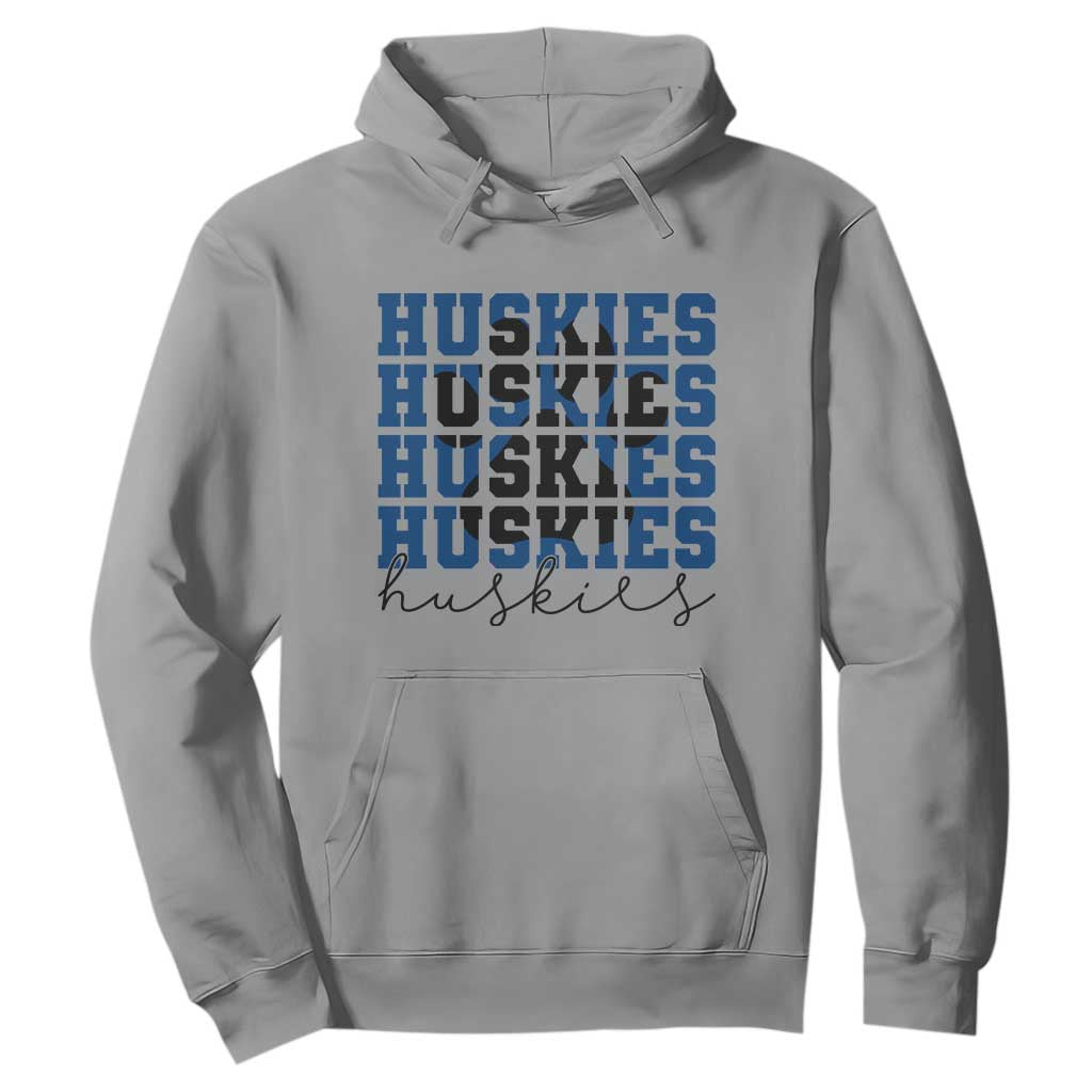 Husky Fan Paw Inset Hoodie Team Pride School Spirit TS12 Sport Gray Print Your Wear