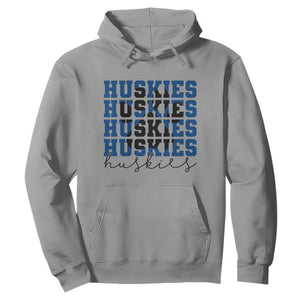 Husky Fan Paw Inset Hoodie Team Pride School Spirit TS12 Sport Gray Print Your Wear