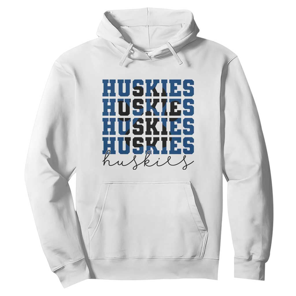 Husky Fan Paw Inset Hoodie Team Pride School Spirit TS12 White Print Your Wear